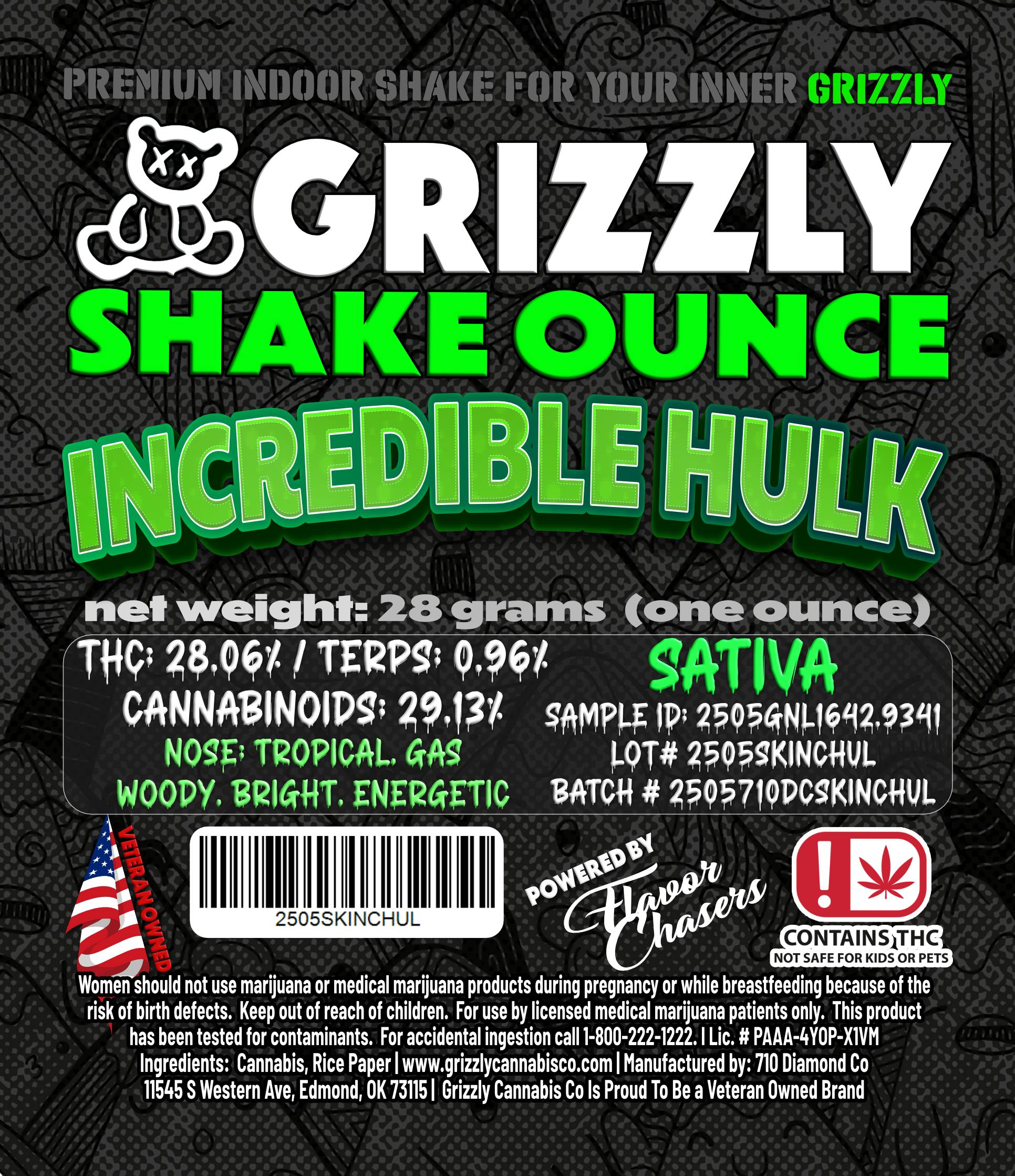 Incredible Hulk Shake Oz (S)(SOLD AS OZ ONLY)