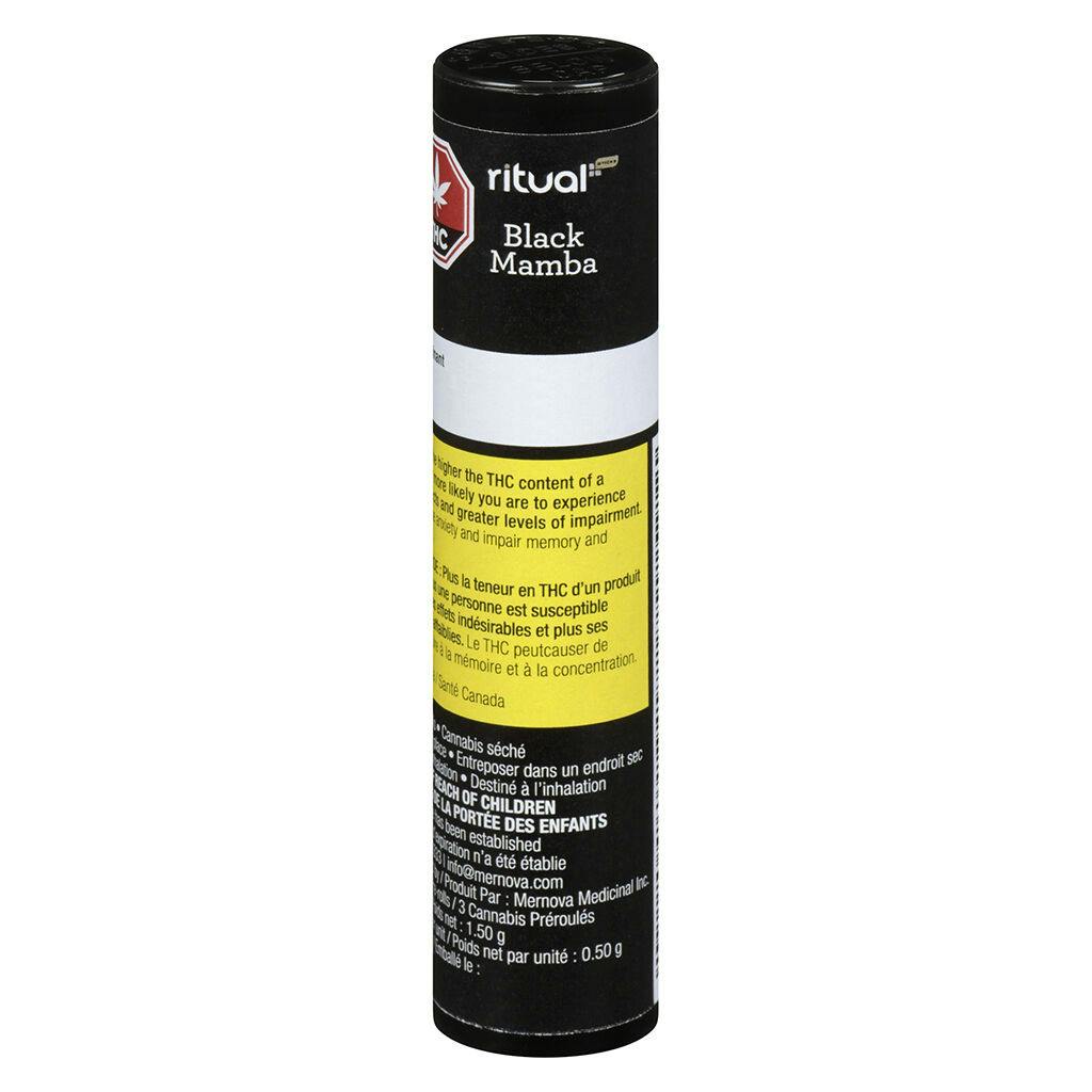 Ritual Sticks - Black Mamba Pre-Roll Indica - 3x0.5g