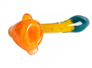 Red Eye Glass - 4" Sherlock Fritter Hand Pipe - Orange