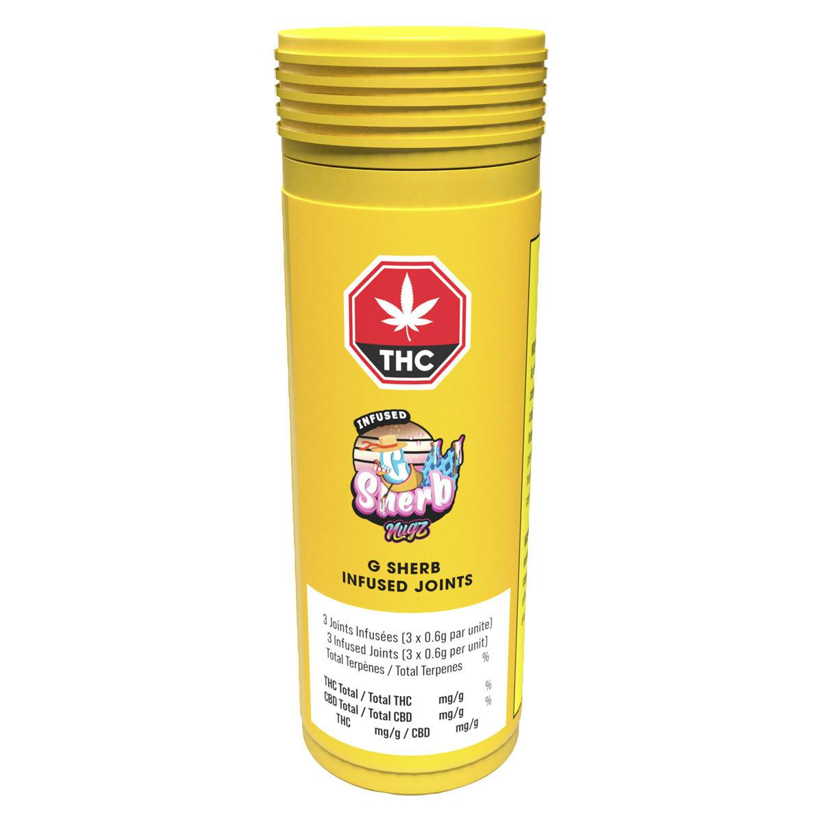Nugz Joints - G Sherb Infused Joint Hybrid - 3x0.6g