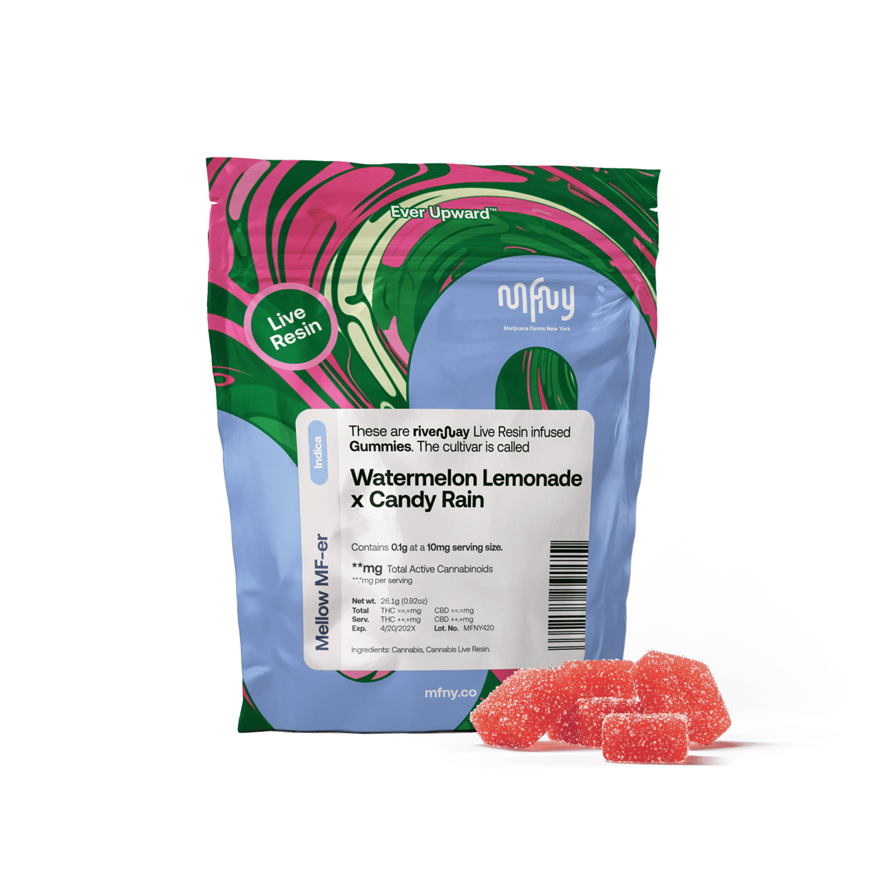 MFNY | Watermelon Lemonade x Candy Rain | Live Resin Gummies | Indica | 07-07B