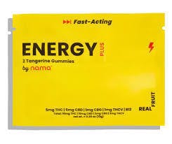 NAMA | Tangerine Energy Plus | 10mg 2pk Gummies | Sativa | 07-03B at Browncroft Budz Dispensary