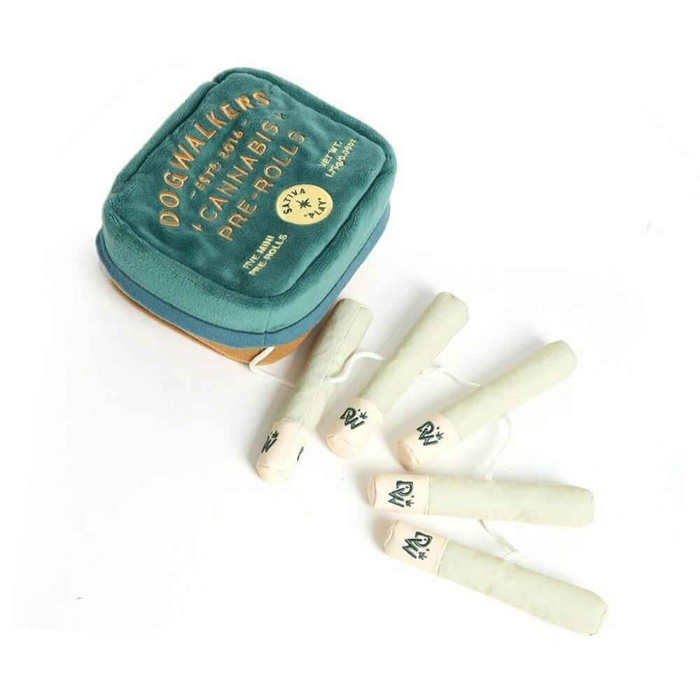 Plush Pet Toy Tin Squeeker - Green