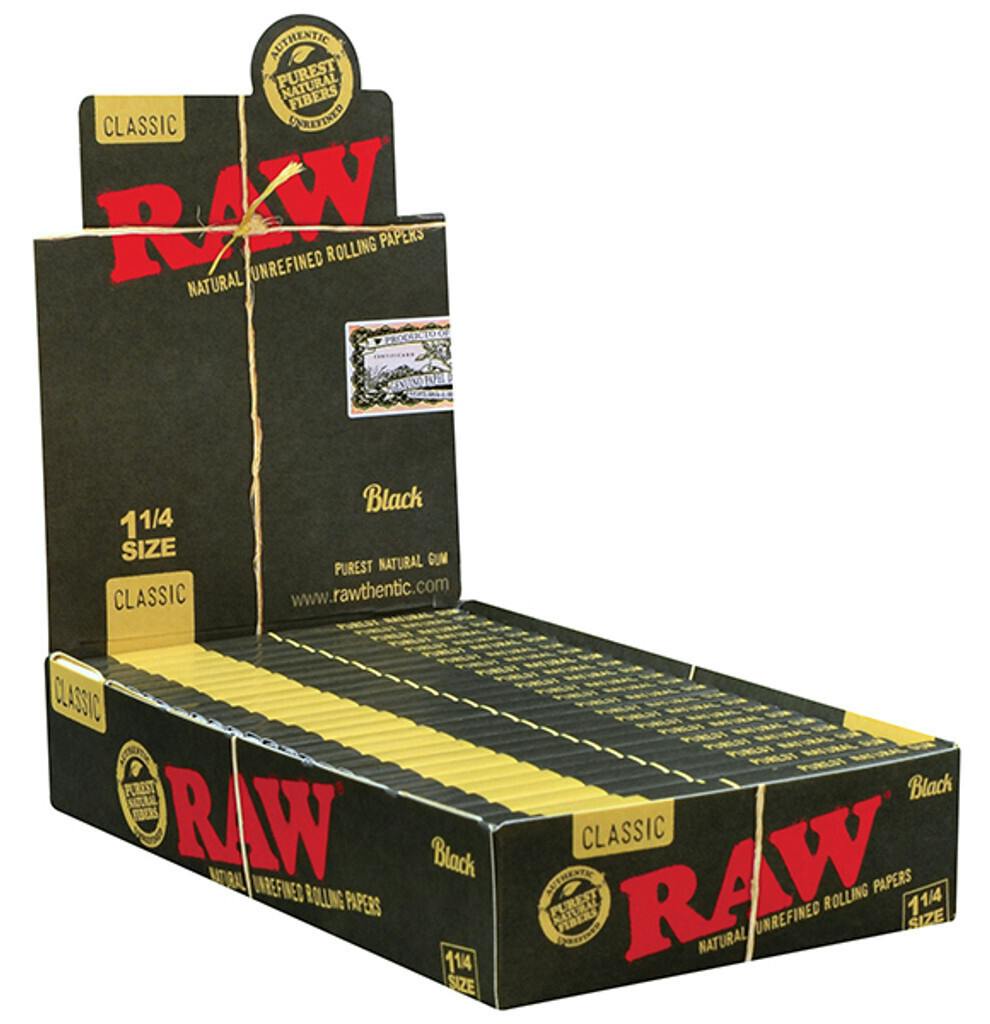Raw Classic Black 1 1/4 Papers