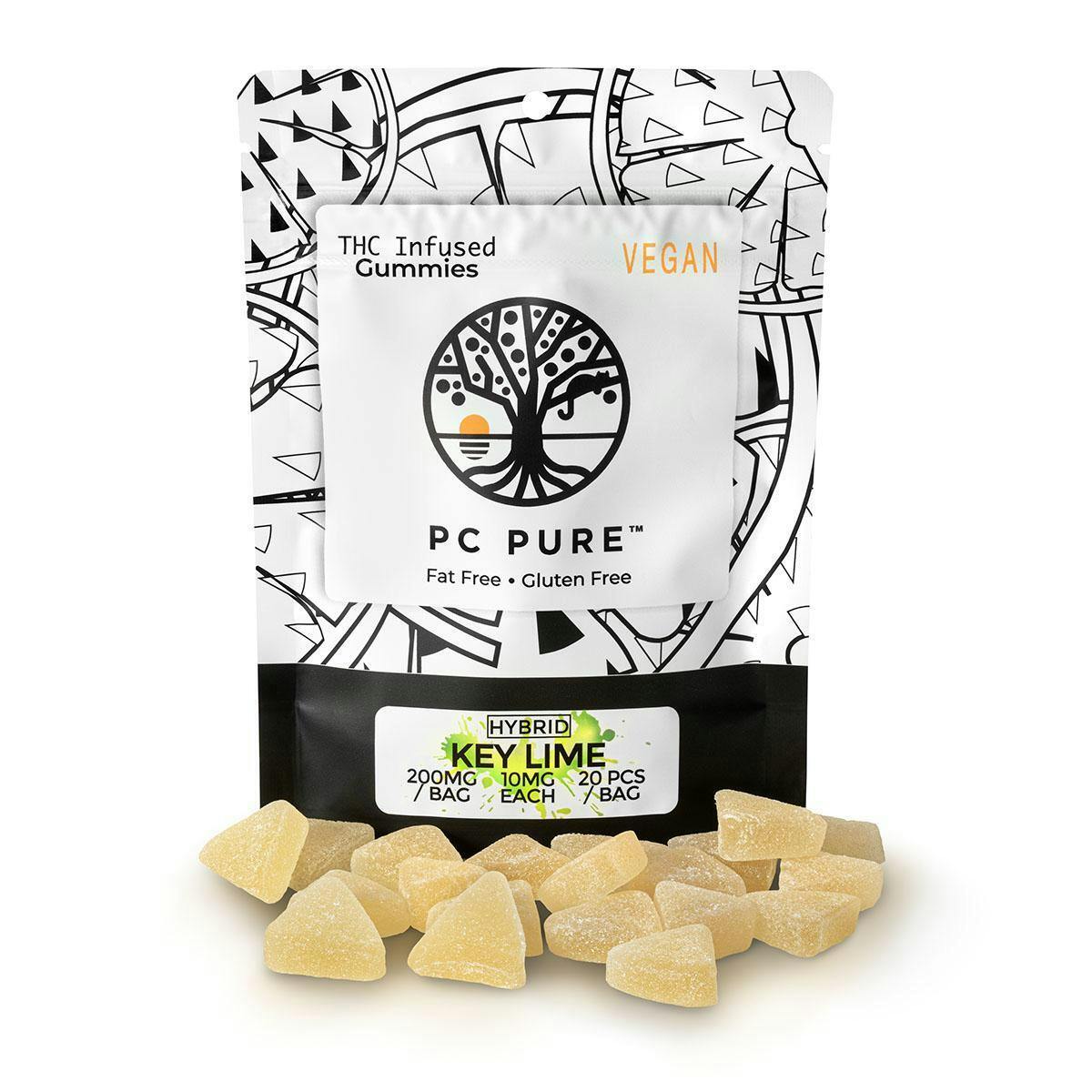 PC Pure Gummies 200mg Hybrid Key Lime at Emerald Fire Farms and Provisioning Center