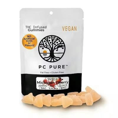 PC Pure Gummies 200mg Indica Michigan Cherry at Emerald Fire Farms and Provisioning Center