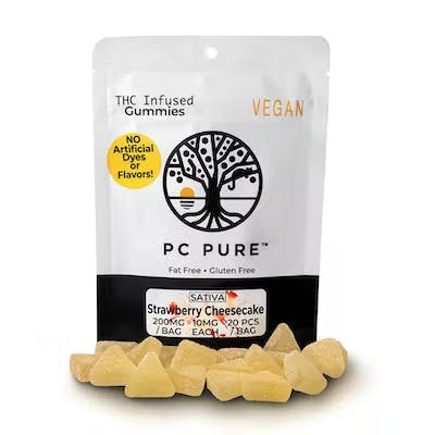 PC Pure Gummies 200mg Sativa Strawberry Cheesecake at Emerald Fire Farms and Provisioning Center