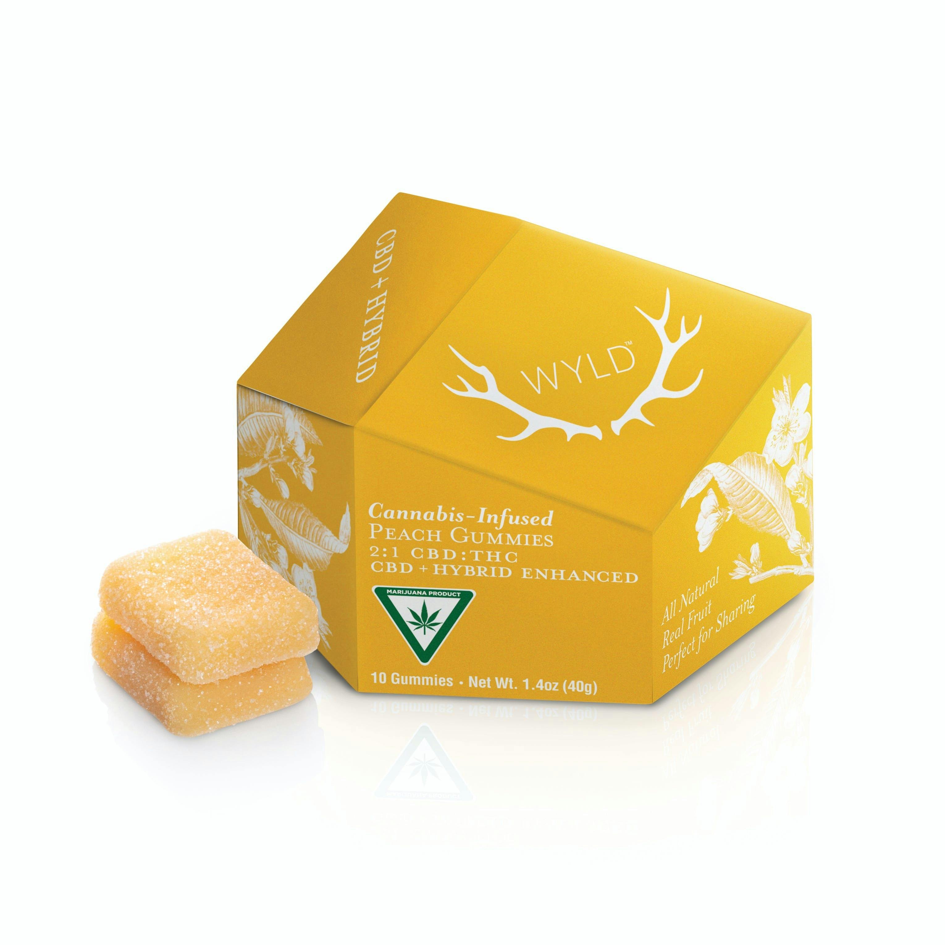 WYLD Gummies 100mg CBD 50mg THC Hybrid Peach