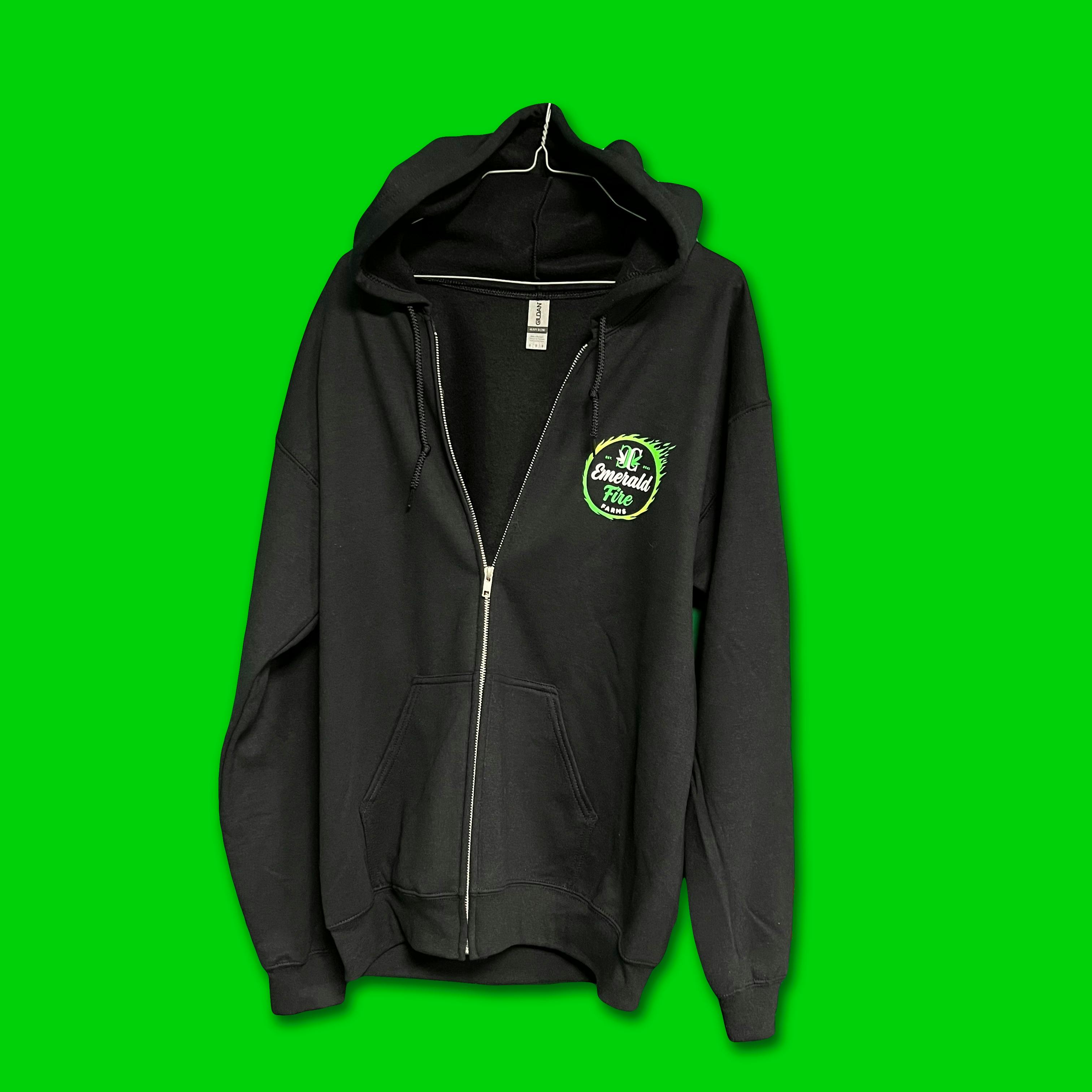 Emerald Fire Farms Zip Up Hoodie | SM-2XL