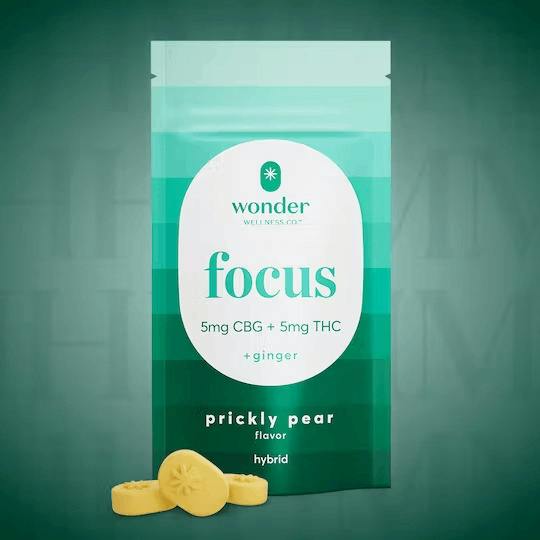 Wonder Gummies 200mg Focus 1:1 CBG Prickly Pear & Ginger