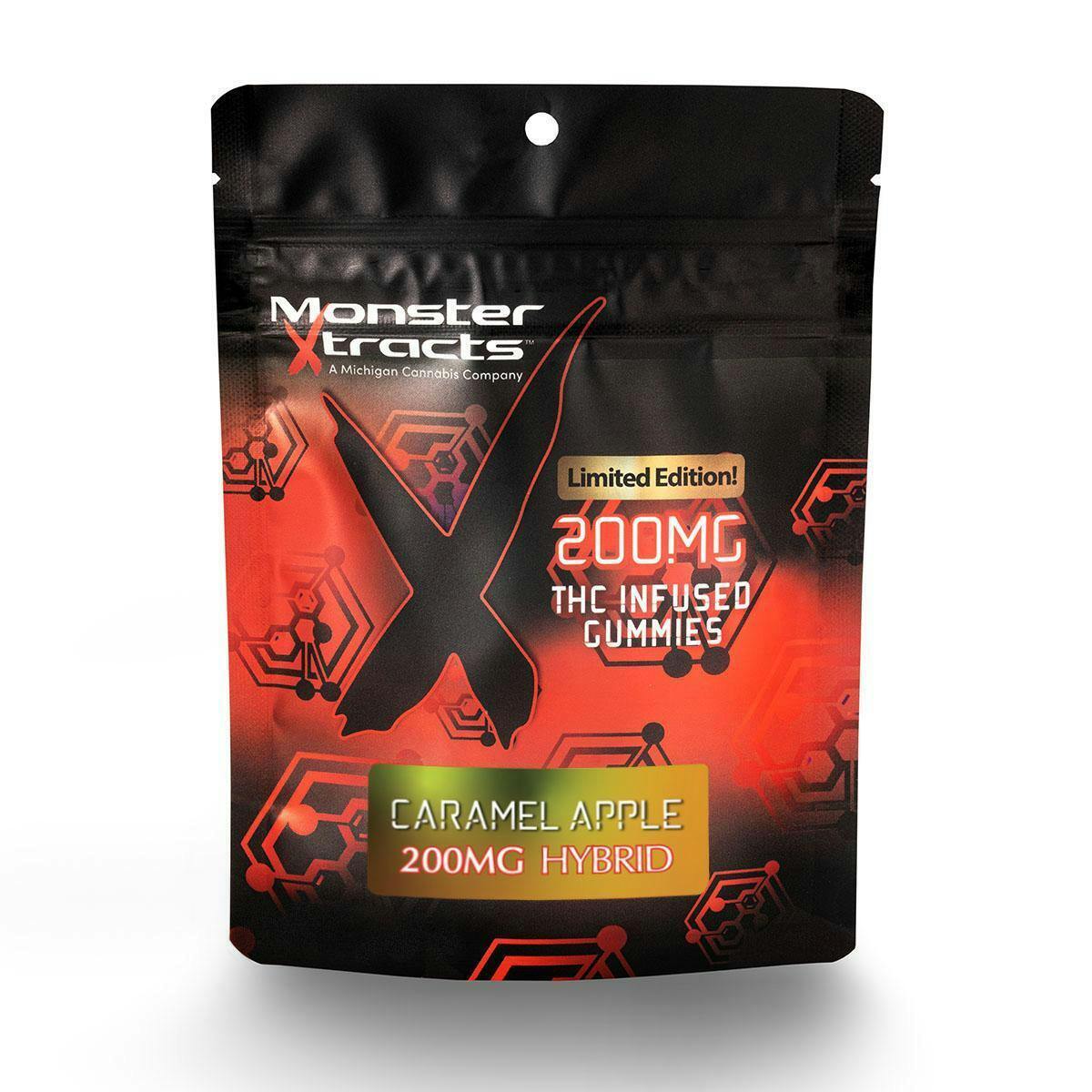 Monster Xtracts Gummies 200mg Hybrid Caramel Apple