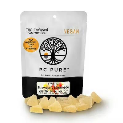 PC Pure Gummies 200mg Hybrid Strawberry Lemonade at Emerald Fire Farms and Provisioning Center