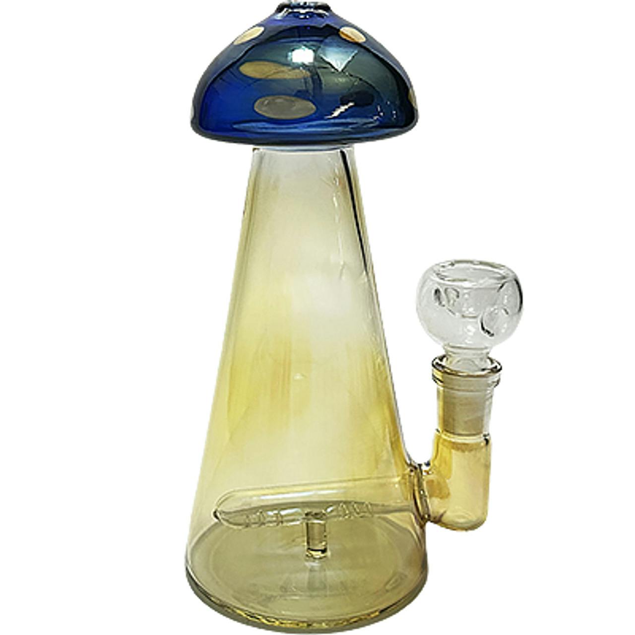 7" Inline Perc Mushroom Beaker Bong