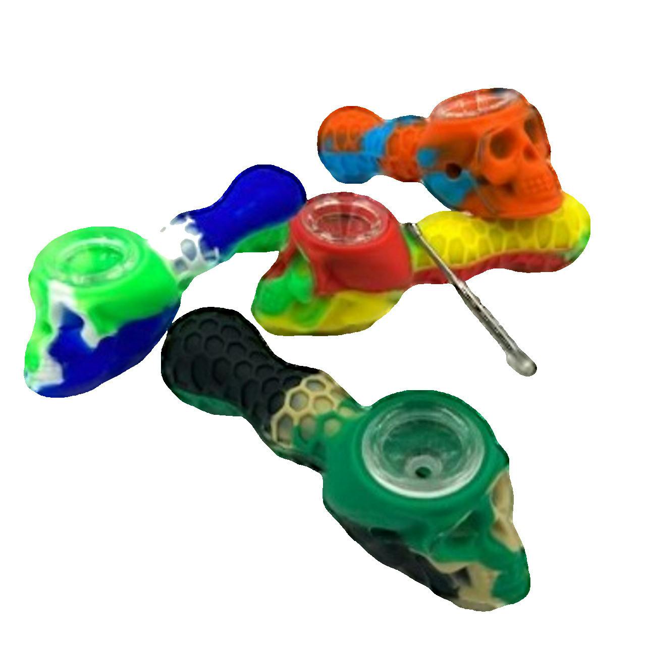 4.5" Silicone Skull Hand Pipe