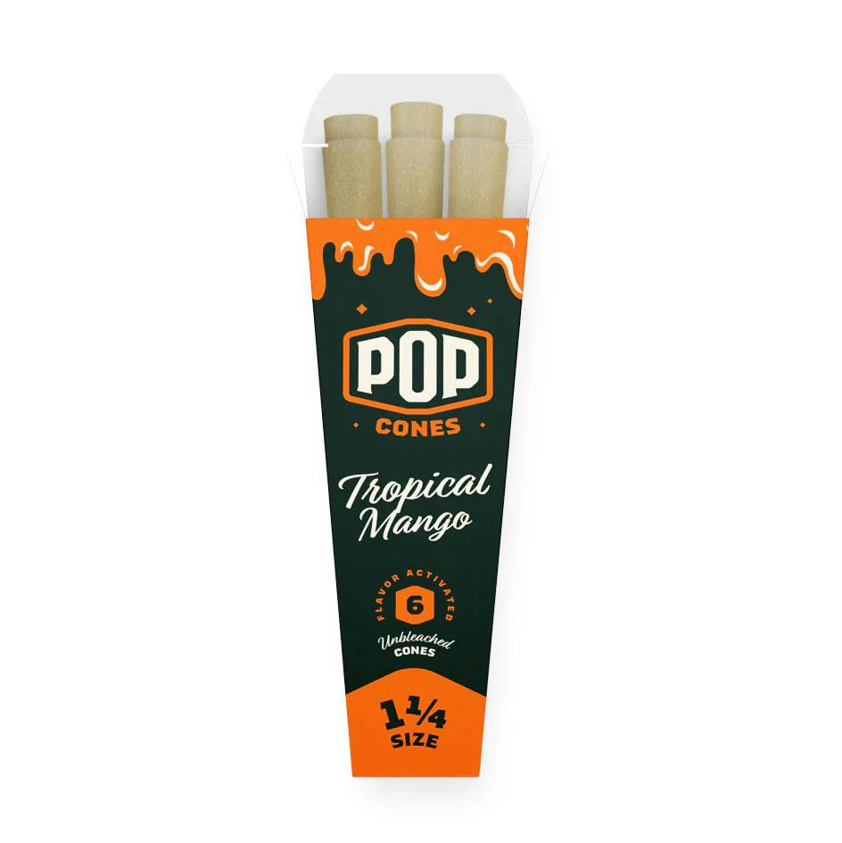Pop Cones Unbleached 1 1/4 Cones - Tropical Mango
