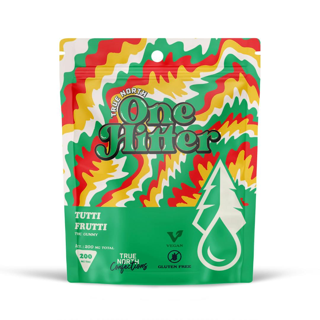 True North One Hitter Gummies 200mg Tutti Frutti at Emerald Fire Farms and Provisioning Center
