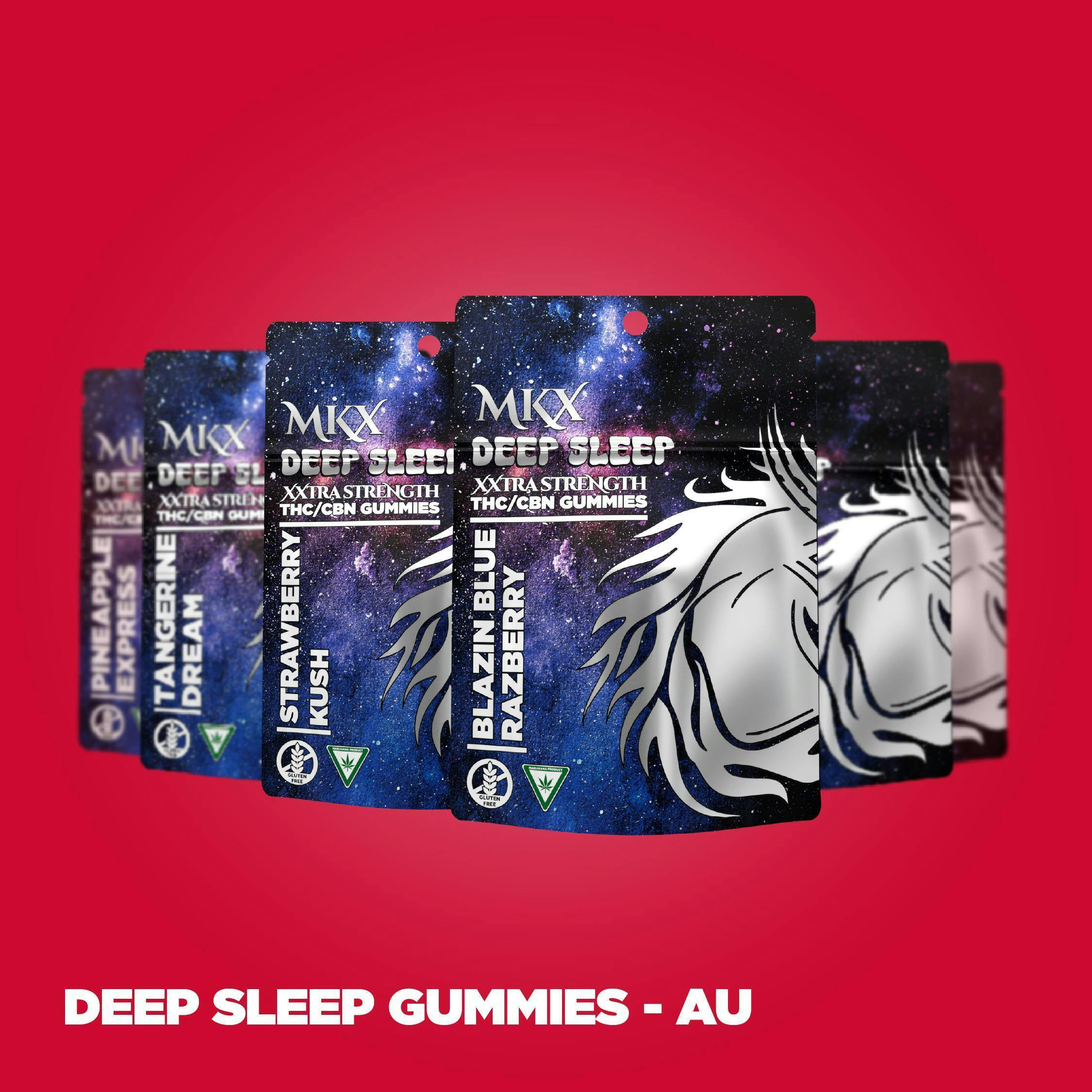 MKX CBN Deep Sleep Gummies 200mg Strawberry Kush