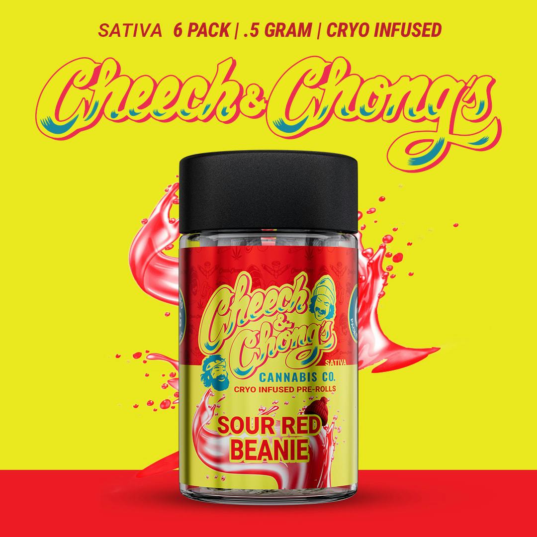 Sour Red Beanie | Cryo Infused Minis | 0.5g each | 6pk by Cheech and Chong - Michigan