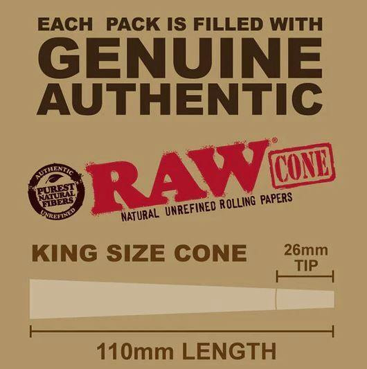 Raw Classic Pre-Rolled King Cones 3pk