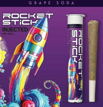 Rocket Stick Injected Pre-Roll 1.2g Grape Soda at Emerald Fire Farms and Provisioning Center