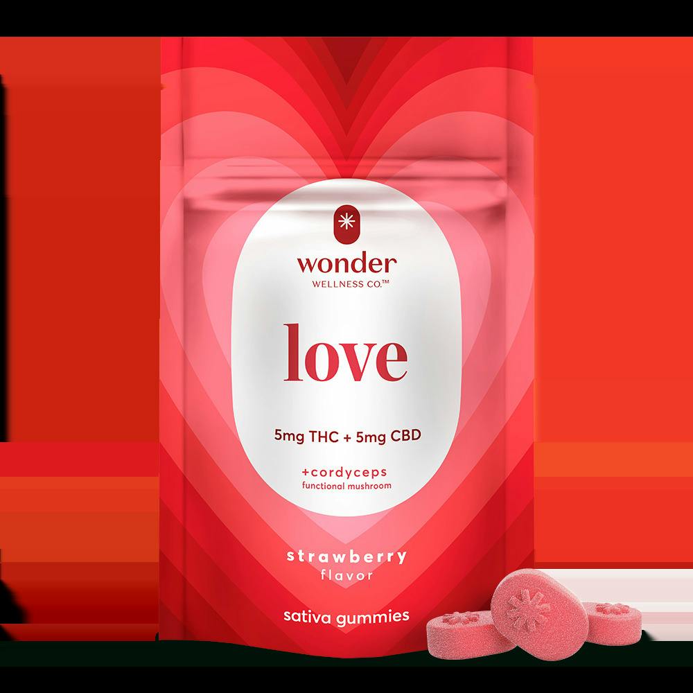 Wonder Gummies 200mg Love Sativa 1:1 CBD Strawberry & Zinc