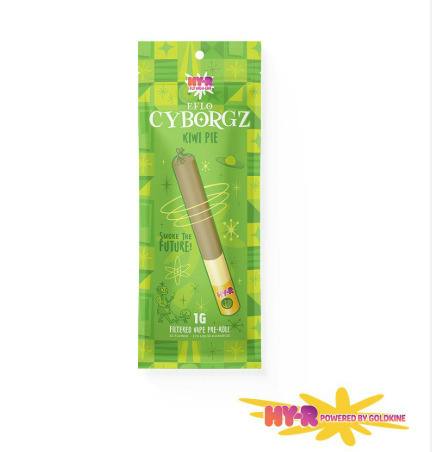 Hy-R Cyborgz Liquid Diamond Pre-Roll 1.27g Kiwi Pie