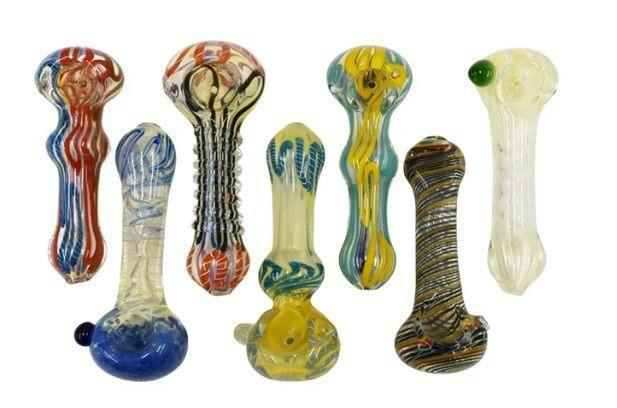5" Inner Fume Stripe Glass Hand Pipe