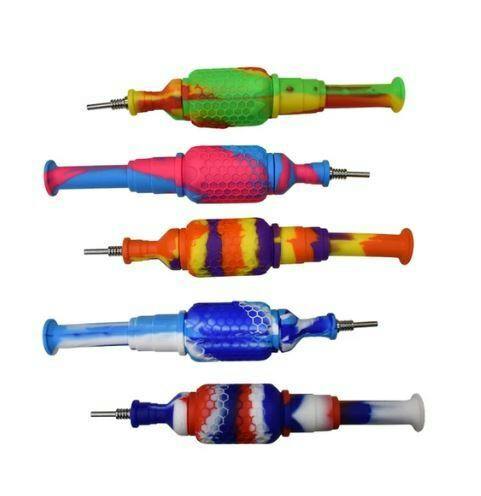 6.5" Silicone Honeycomb Dab Straw