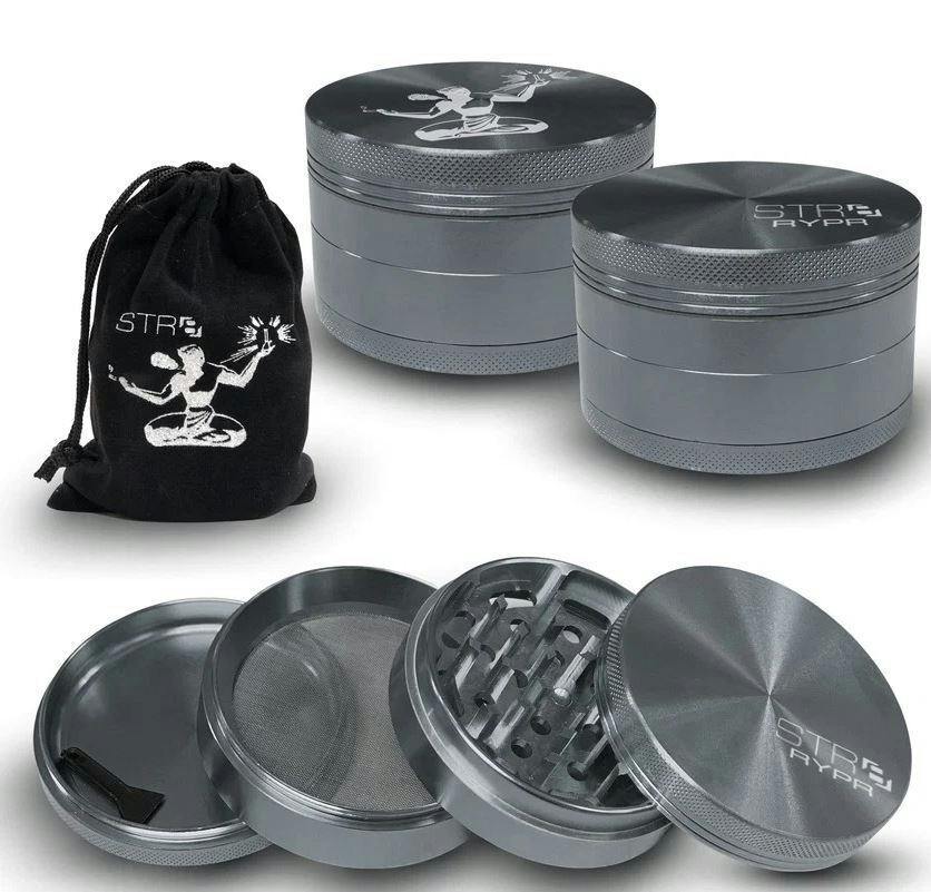 STR8 RYPR Aluminum Grinder - 4 Piece - 75mm - Various Colors