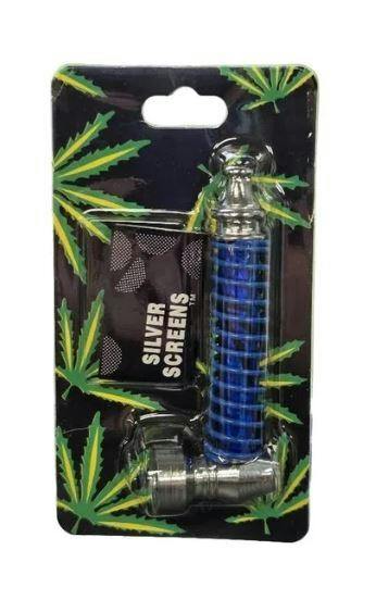 3.5" Spiral Metal Hand Pipe With Screens Pack