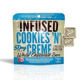 50MG Chocolate Bars -Cookies N Creme - 2 pieces