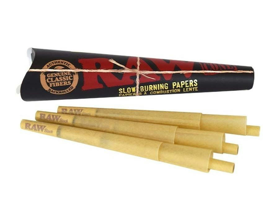 RAW - Black King Size Cones - 3 pack