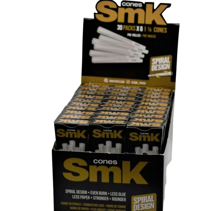 SMK 1 1/4 Size Spiral Design Cones - 6 Cones Per Pack at Winona Dispensary | Local Cannabis Dispensary