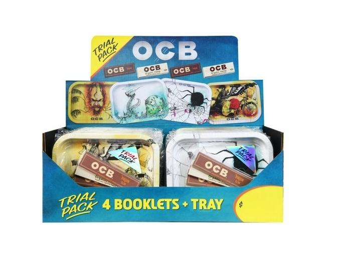 OCB Trial Pack - Small Rolling Tray with Organic Hemp and Virgin King Size Slim Rolling Papers