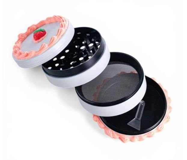 63mm 4 Piece Grinder - Peach Cake