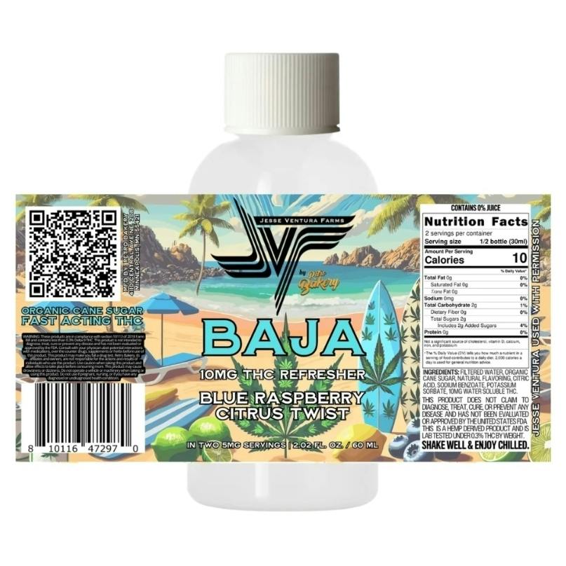 Jesse Ventura - Baja Shooter- Blue Raspberry Citrus Twist- 10mg THC at Winona Dispensary | Local Cannabis Dispensary