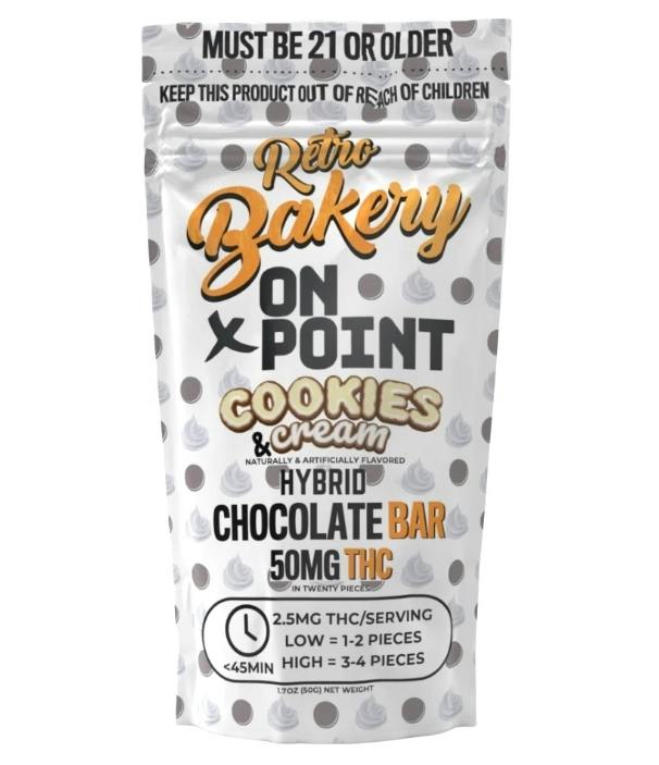 Retro Bakery- Cookies & Cream Chocolate bar (hybrid) 50mg THC