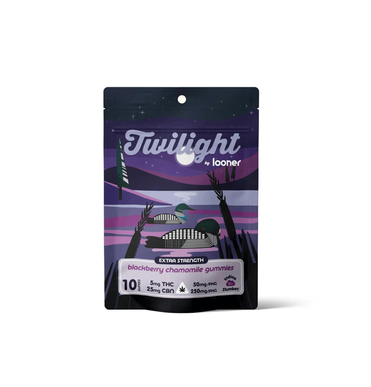 Looner Twilight Nighttime Gummies 5mg THC + 25mg CBN
