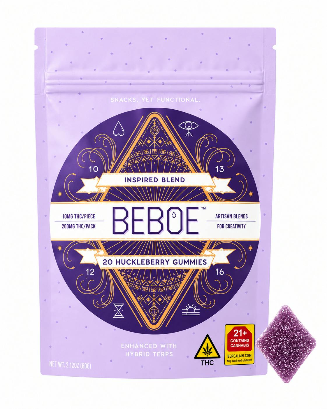 Inspired Huckleberry- 100mg THC | Beboe