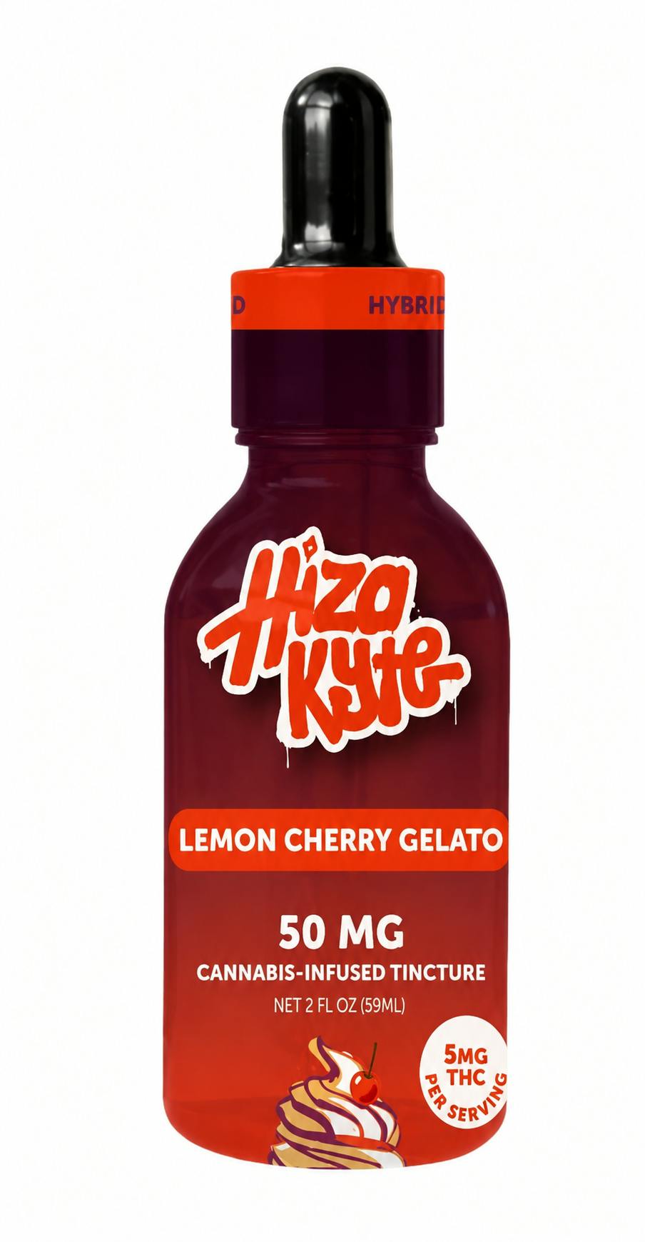 Hiza Kyte - Lemon Cherry Gelato Tincture 50MG THC at Winona Dispensary | Local Cannabis Dispensary