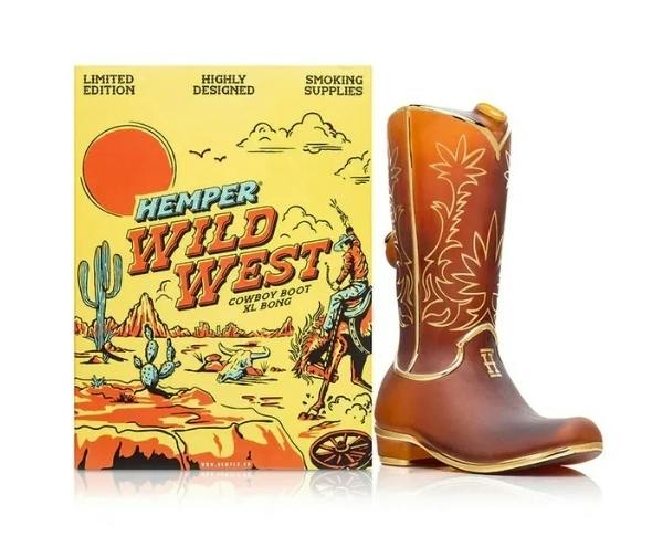 9.3" Hemper Wild West Cowboy Boot XL Bong