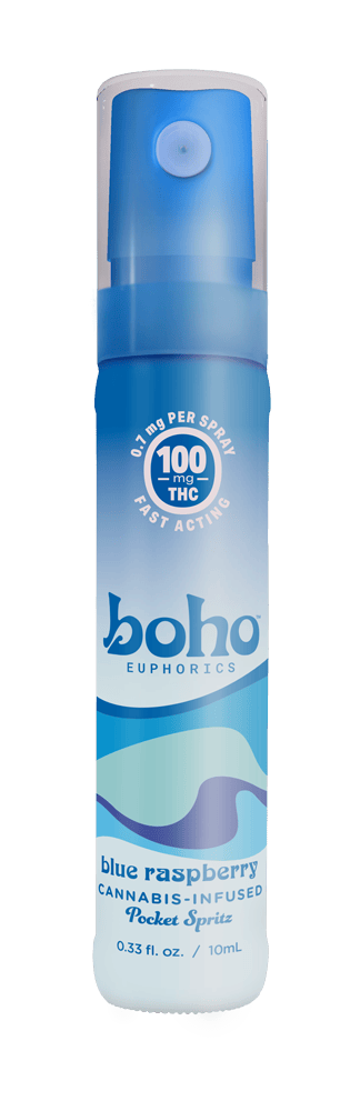 Boho Euphorics Pocket Spritz | Blue Raspberry Oral Spray 100mg