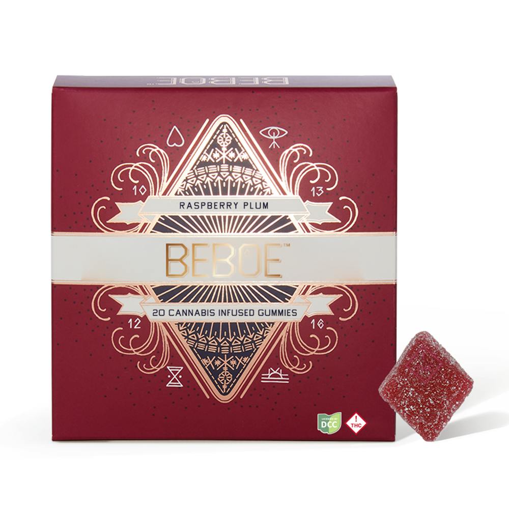Beboe Raspberry Plum (Sweet Dreams) | 5:1 THC:CBG Gummies 100mg 10pk