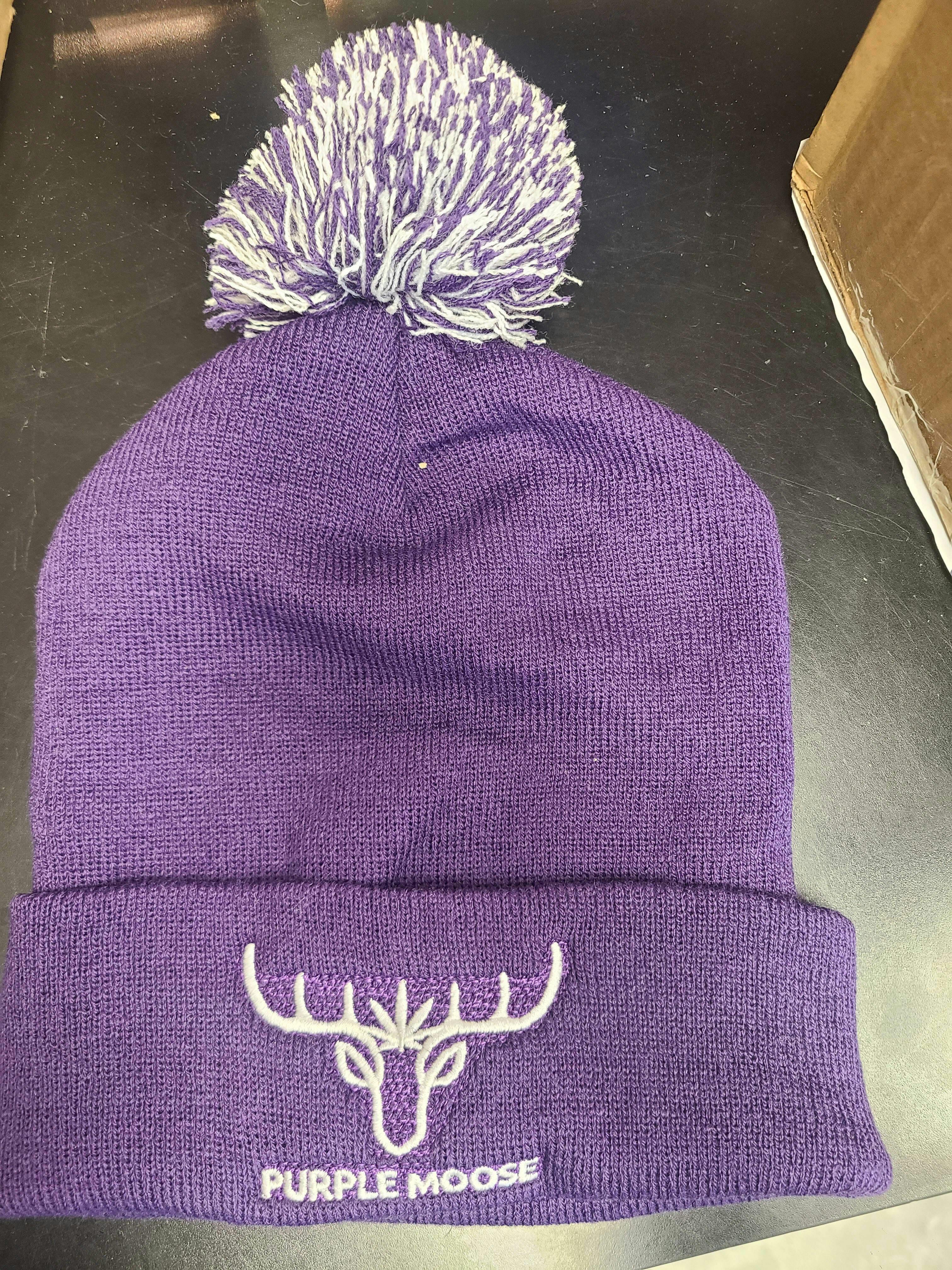 Purple Moose Purple Toque with PomPom
