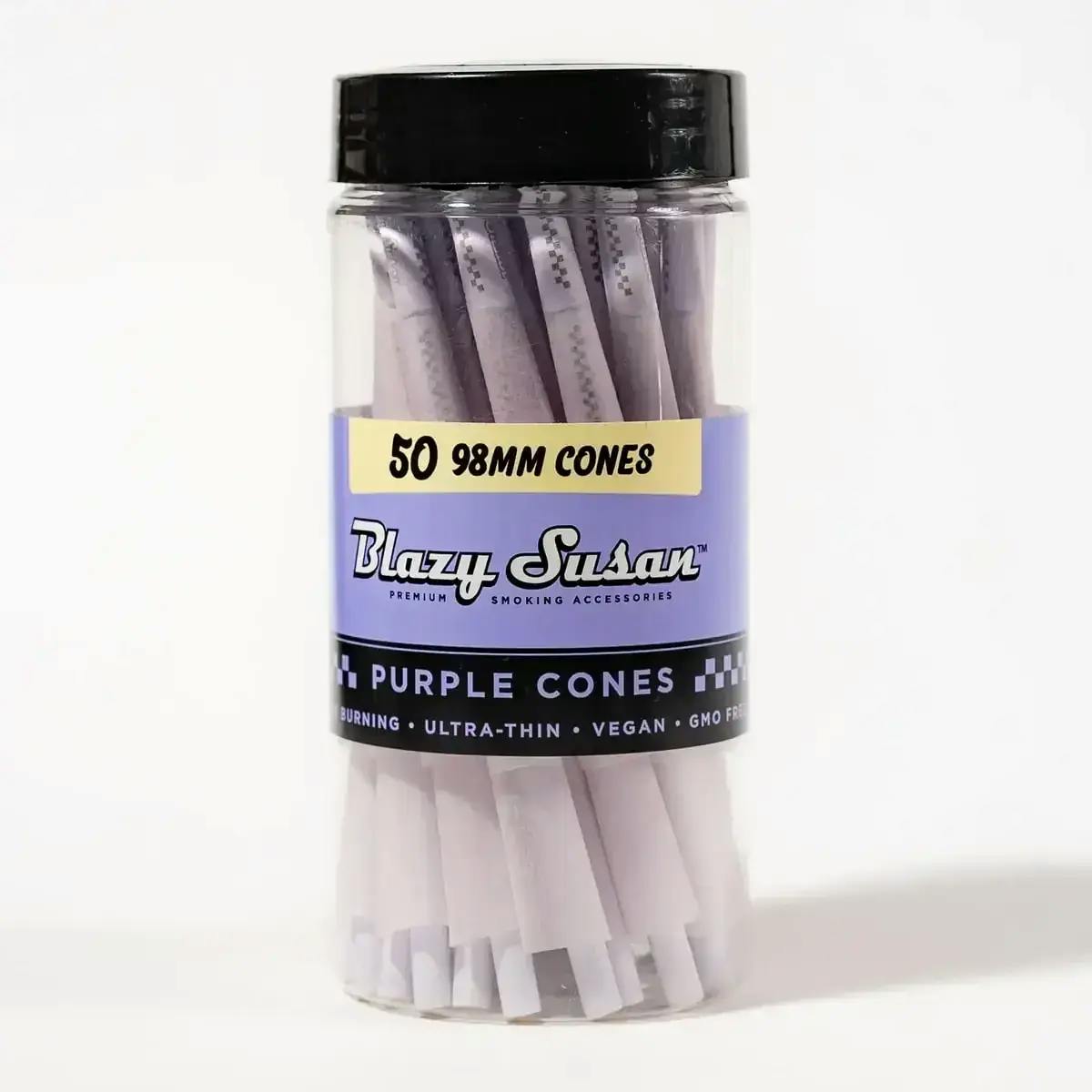 Purple KING SIZE CONES Jar - 50 pk