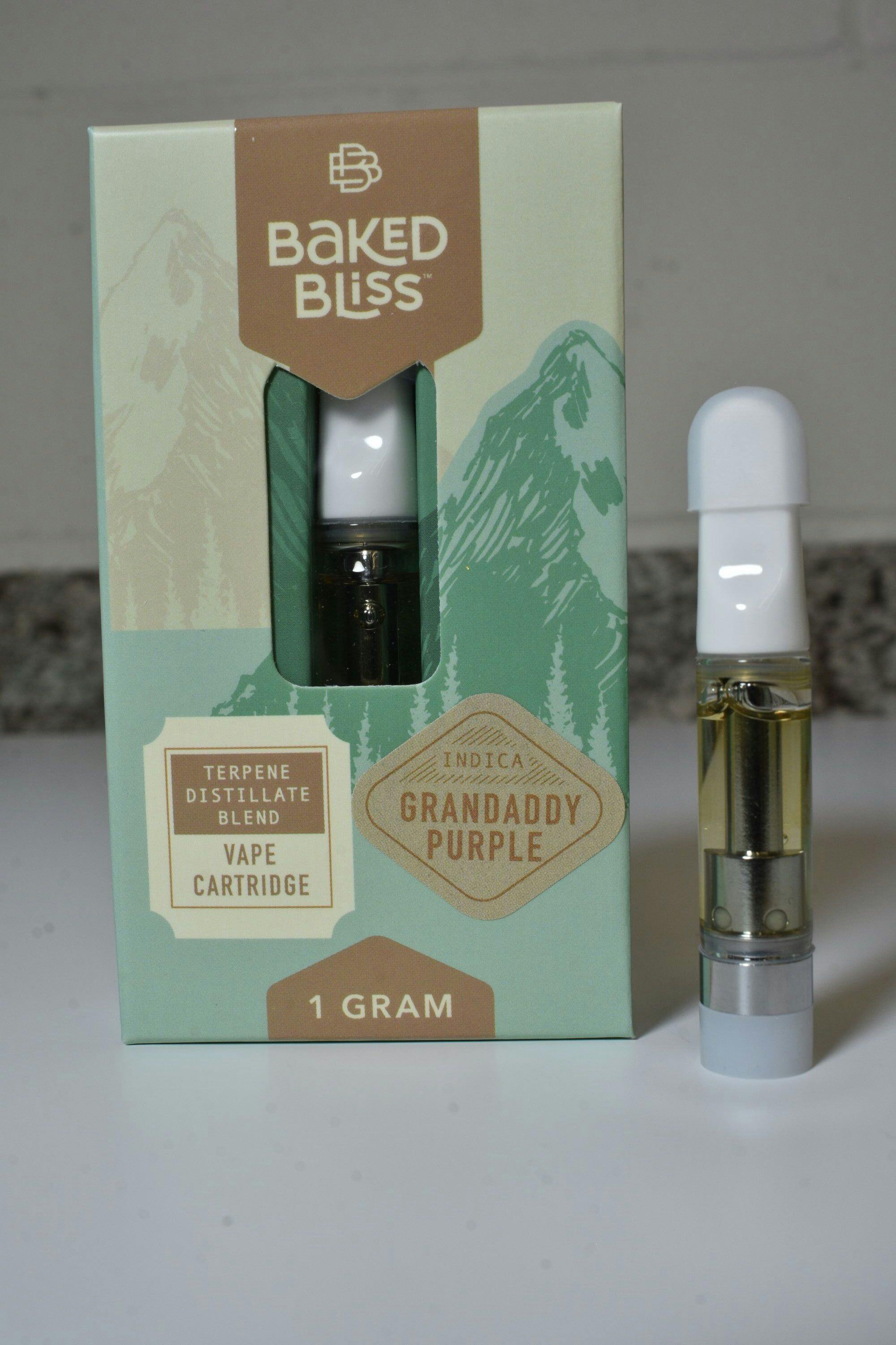 Grandaddy Purps 1g Cart - BAKED BLISS