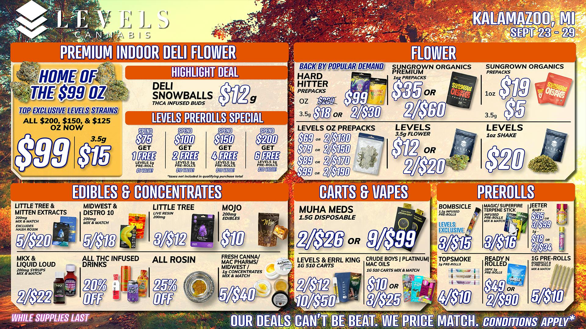 💰 HOME OF THE 99 OZ 💰 at Levels Cannabis Kalamazoo Weedmaps