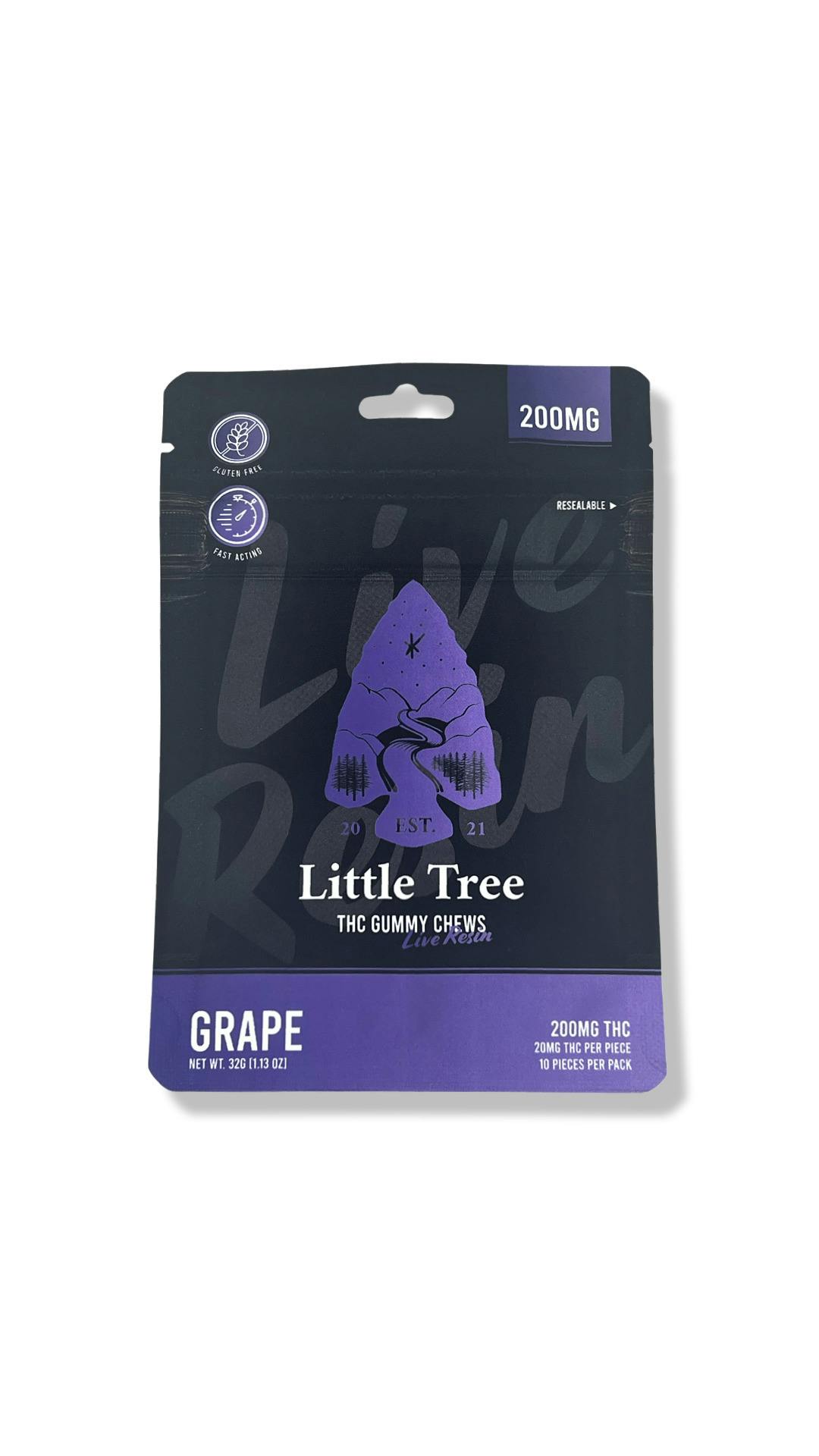 Little Tree 200mg Live Resin Gummies Grape