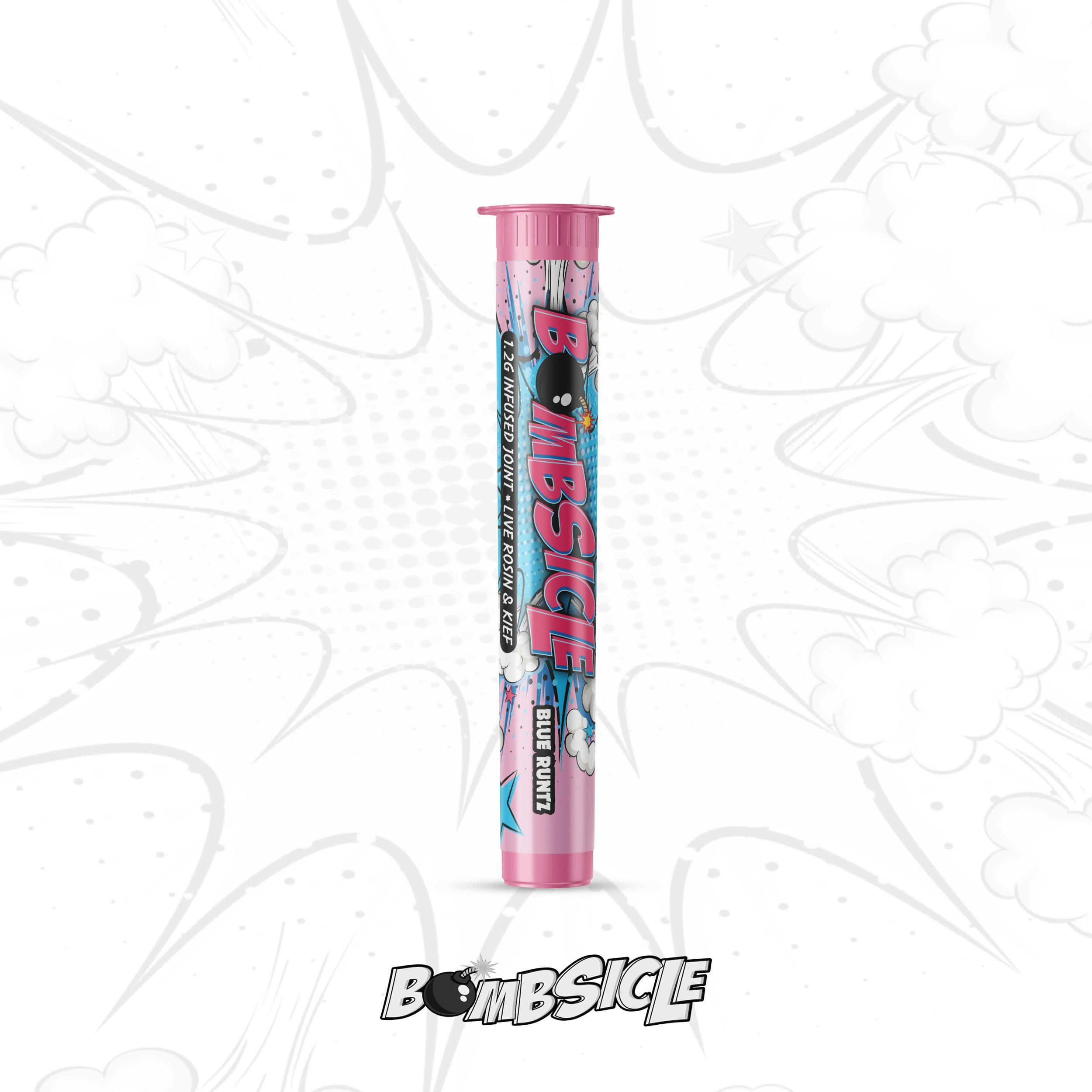 Bombsicle 1.2g Rosin & Kief Infused Preroll Blue Runtz