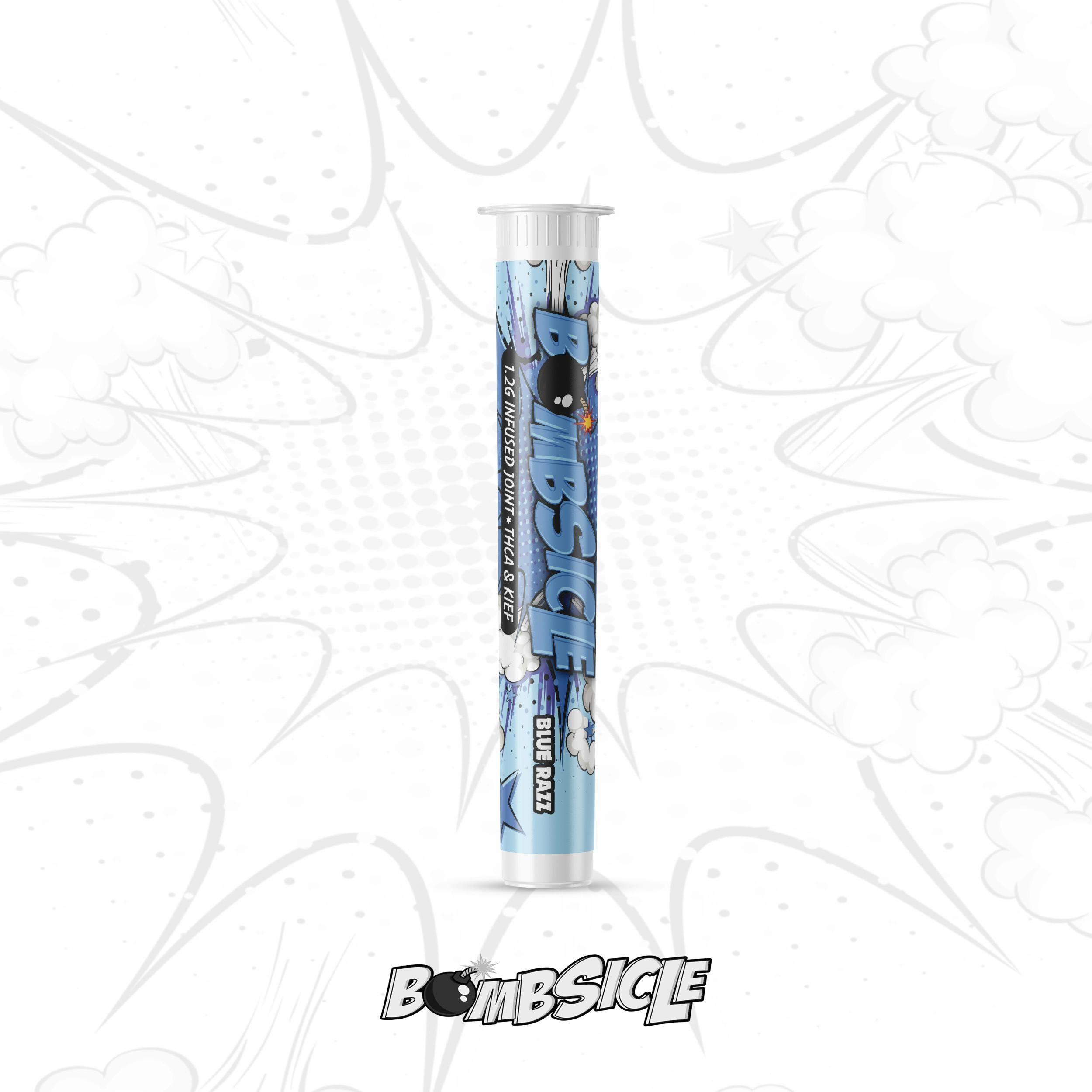 Bombsicle 1.2g THCa & Kief Infused Preroll Blue Razz